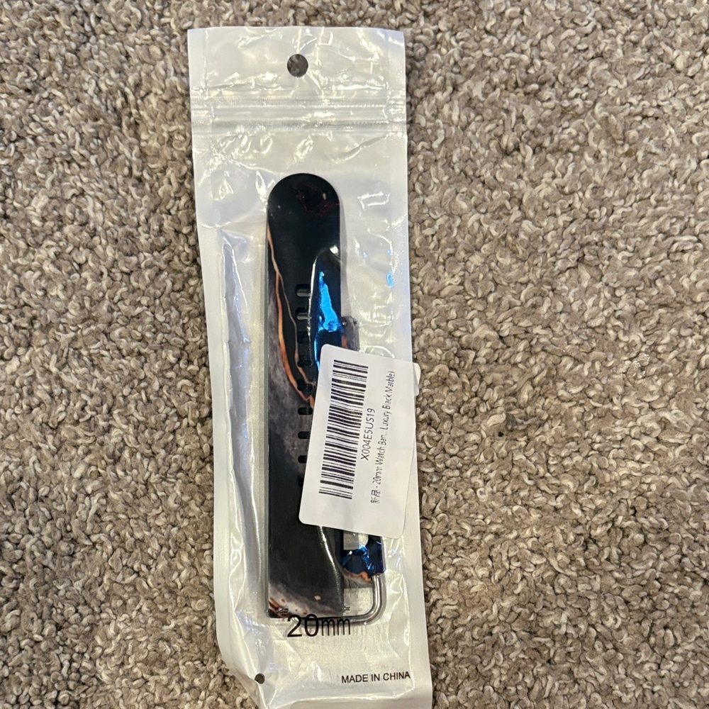 Replacement Black Marble 20mm Watch Band Strap for Smartwatches - Picture 1 of 1